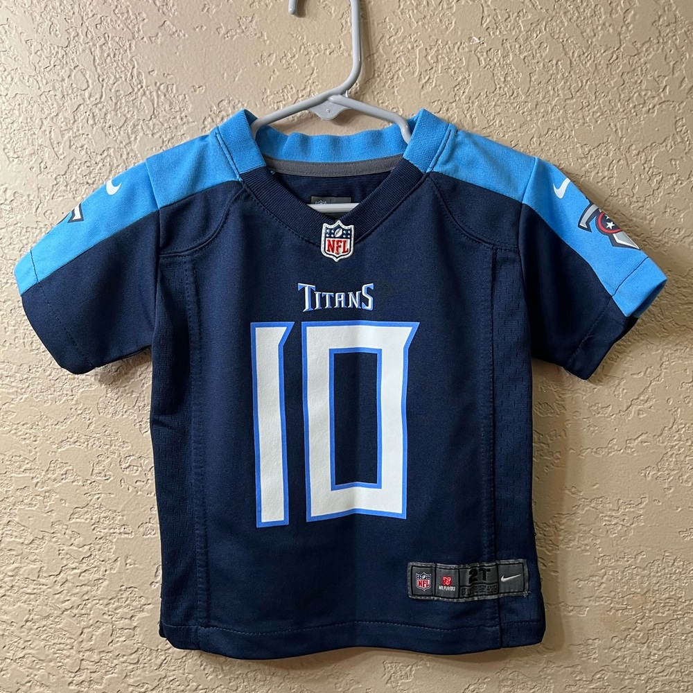 NFL Titans Kids Navy and Sky Blue Jersey